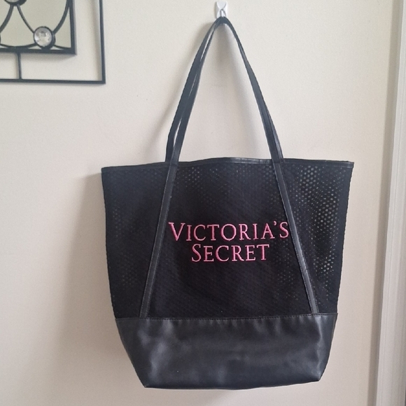 Victoria's Secret Handbags - Victoria's Secret Black Mesh Tote